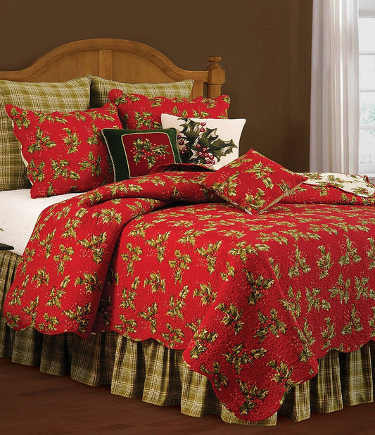Holly Red Twin Quilt