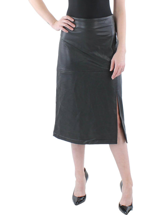 Hollywood Slit Front Skirt, 12 / Black