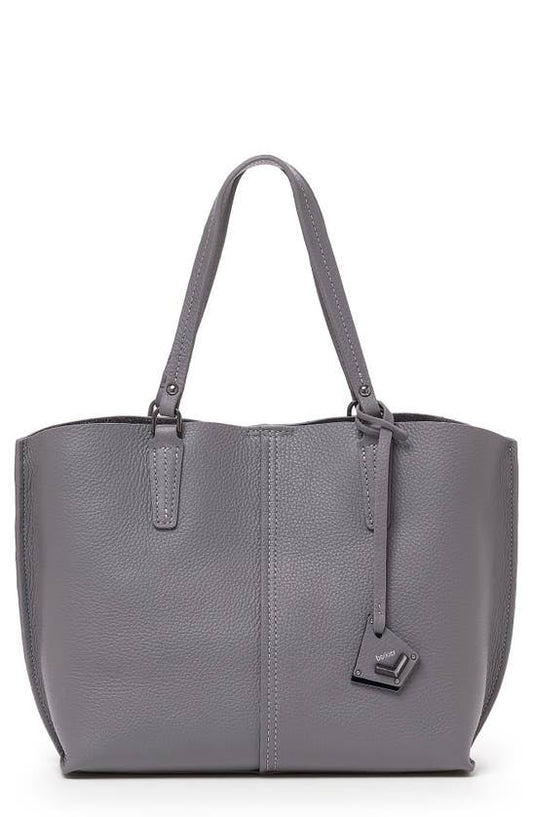 Hudson Bite Size Leather Tote In Black