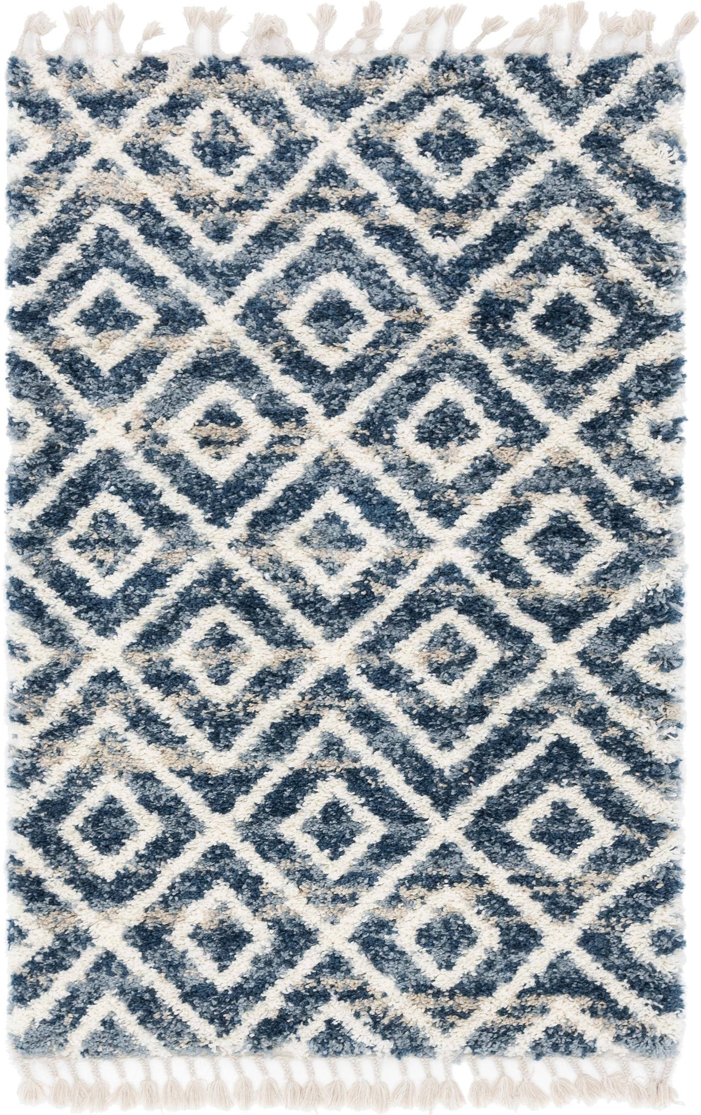Hygge Shag Diamond Blue 8 Ft. X 10 Ft. Area Rug