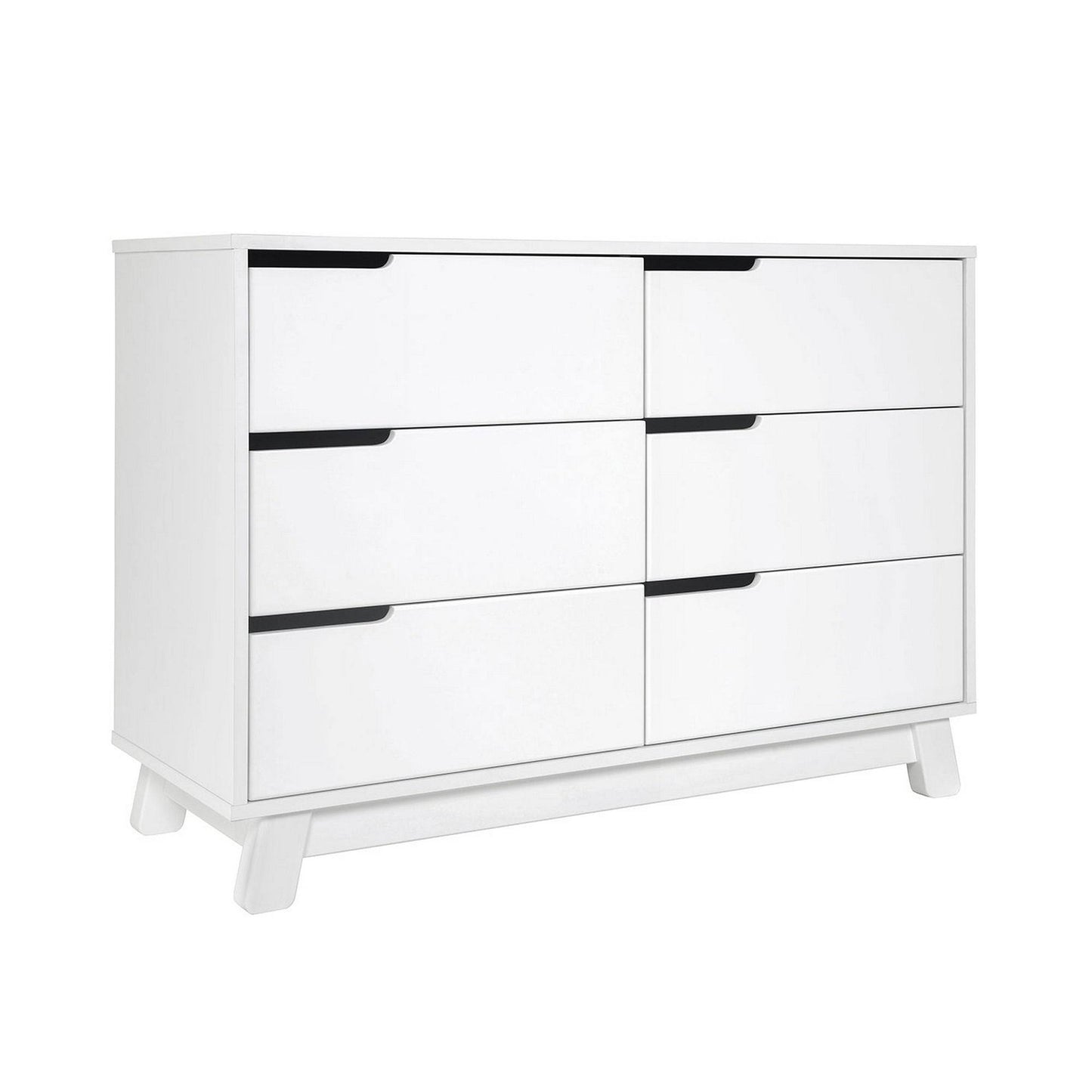 Hudson 6 Drawer Double Dresser White