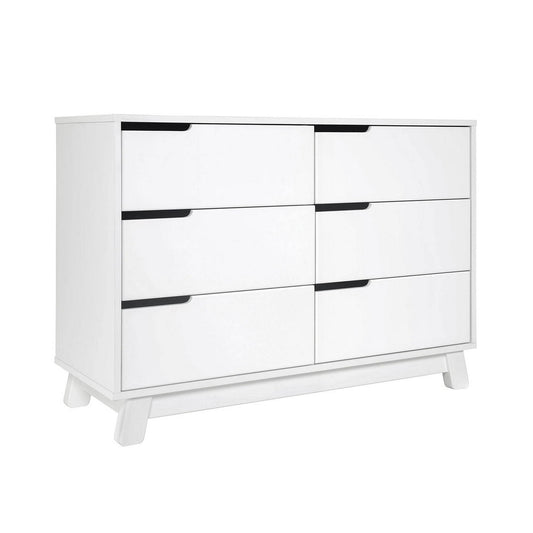 Hudson 6 Drawer Double Dresser White