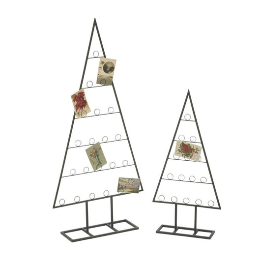 Holiday Aisle 2 Piece Tabletop Tree Card Holder Set