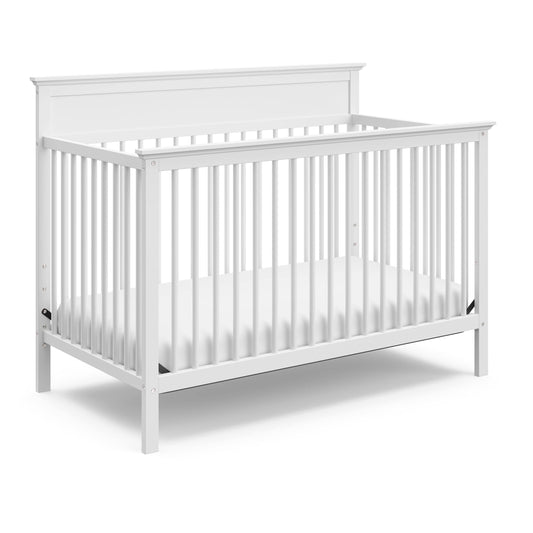 Horizon 5-In-1 Convertible Baby Crib, White