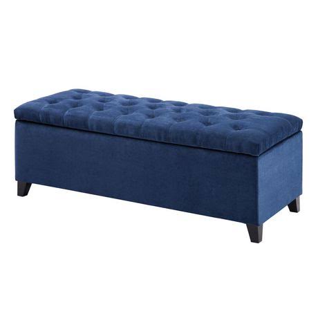 Hill Darius Upholstered Storage Bench Upholstery Navy