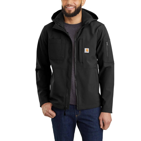 Hooded Rough Cut Jacket, Men's Black