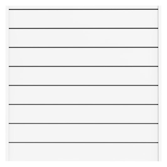 Home 6 In. X 8 Ft. X 4 Ft. Heavy Duty Pvc Slatwall Organizer Panel Set In White