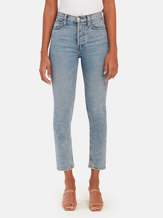High Rise Comfort Stretch Ankle Crop Jeans | Blue | Size 27 | Shopbop