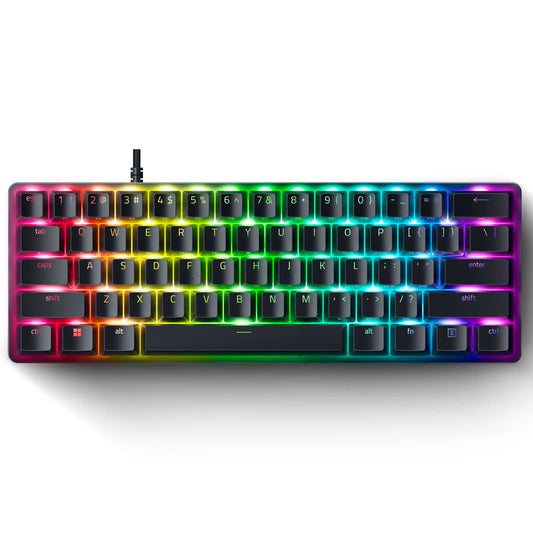 Huntsman Mini 60% Gaming Keyboard - Clicky Optical Switch - Doubleshot Pbt Keycaps - Chroma Rgb Lighting - Us Layout - Black