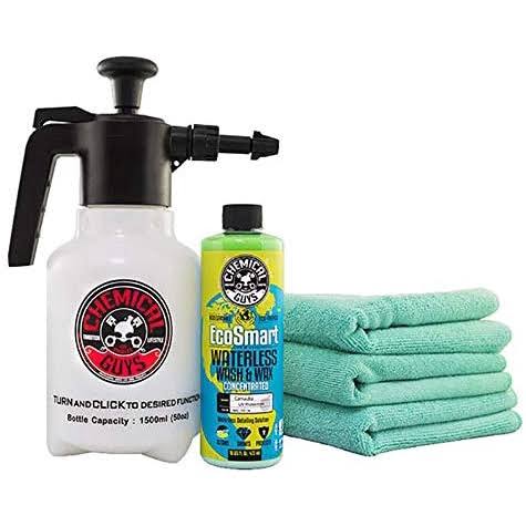 Hol401 Eco Friendly Drought-Buster Waterless Car Wash & Wax Kit (8 Items)