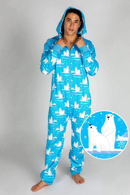 How Coke Is Made | Men's Winter Pajama Onesie | Size M | Blue |
