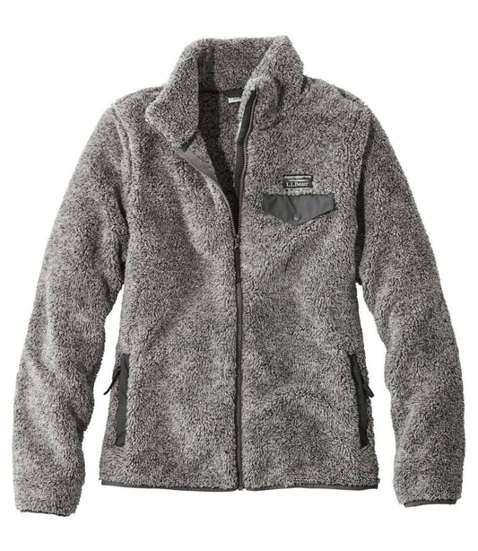 Hi-Pile Fleece Full Zip Jacket Women's Clothing Frost Gray Heather/Alloy Gray : Xl