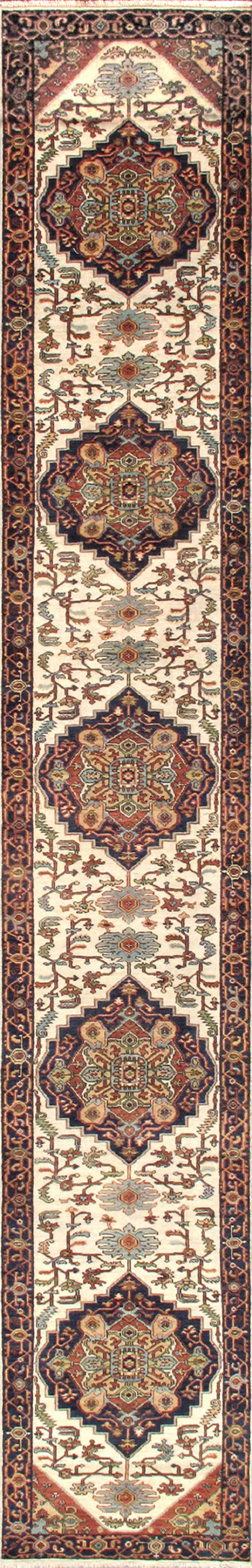 Home Serapi Collection Hand-Knotted Wool Area Rug, Rust