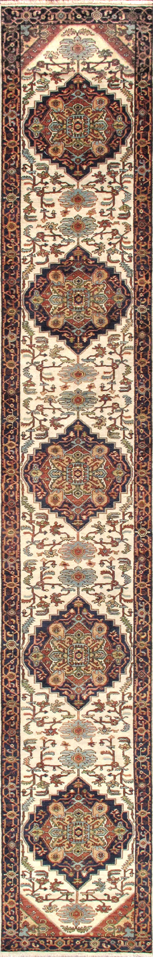 Home Serapi Hand-Knotted Wool Area Rug 5'10" X 6' 3" Ivory