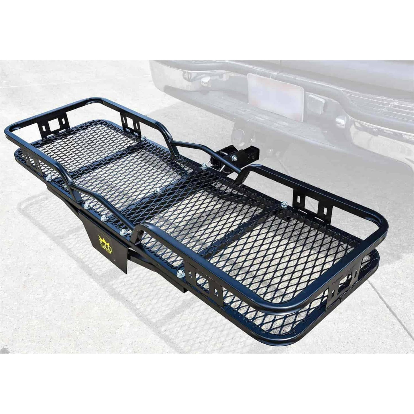 Hitch-Mounted Cargo Rack | 500 Lbs Capacity | Fits 2” Receiver Hitches | Heavy-Duty Black Powder Coated Steel