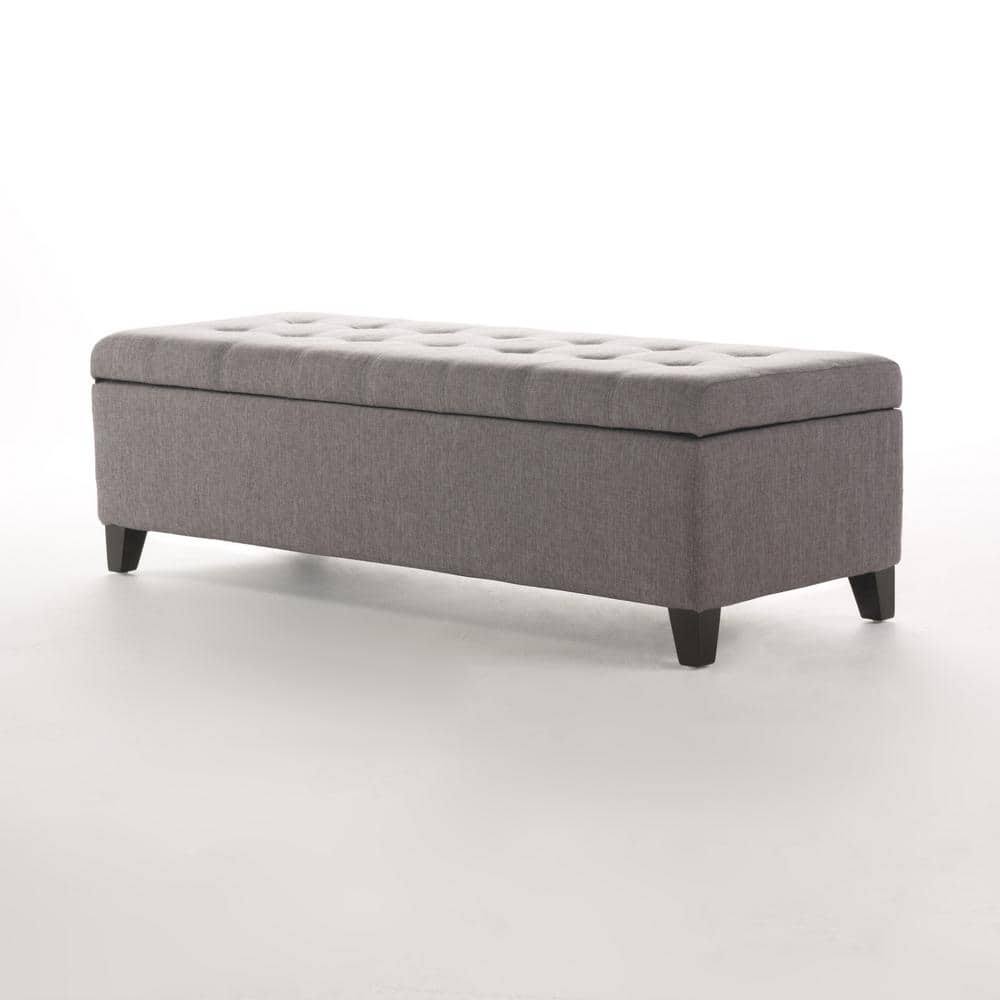 House Mission Grey Storage Ottoman Bench