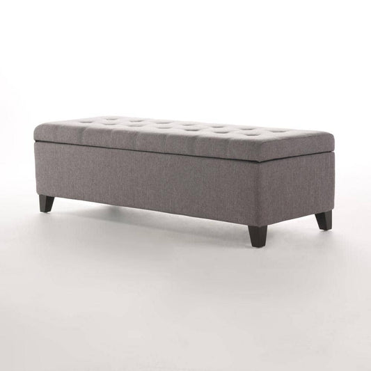 House Mission Grey Storage Ottoman Bench