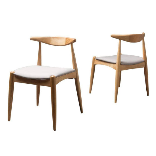 House Dining Chair In Gray And Oak - Set Of 2 | Shopladder