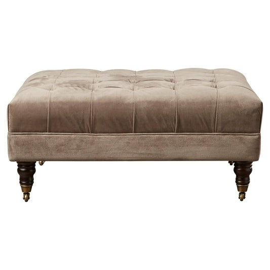 Home Co Holsey Cocktail Ottoman; Charcoal (Grey) Brown