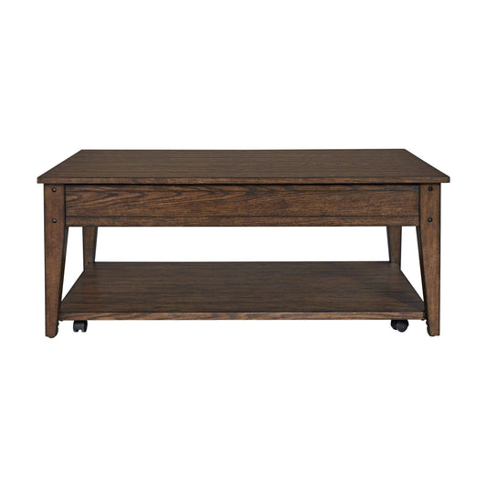 House Lift Top Cocktail Table In Dark Brown