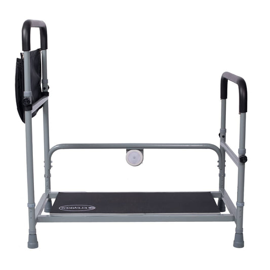 Hfk7204 Durable Adjustable Height Bed Step Stool W Storage Pocket
