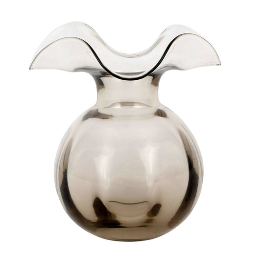 Hibiscus Glass Medium Fluted Vase Green