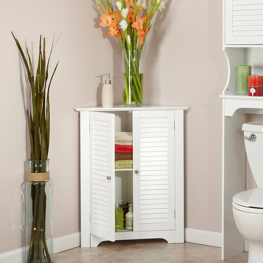 Home Ellsworth 3 - Shelf Corner Cabinet, White