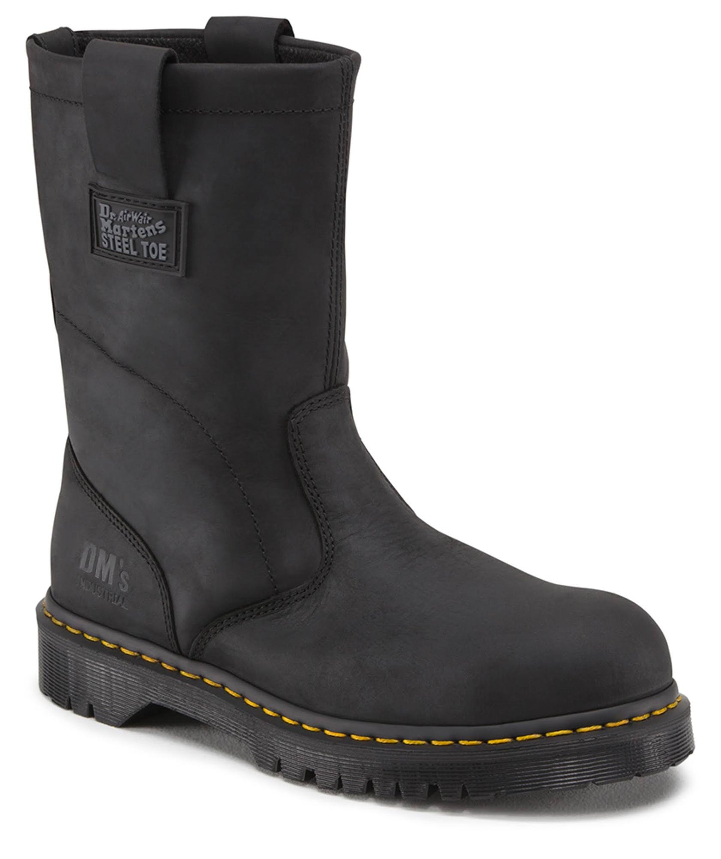 Icon 2295 Greasy Leather Steel Toe Work Boots In Black, Size M 6/F 7