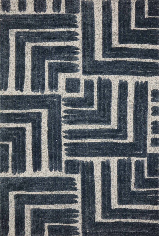 Ii Hagen Hag-05 Blue White Rug - 5 Ft 3 In X 7 Ft 8 In