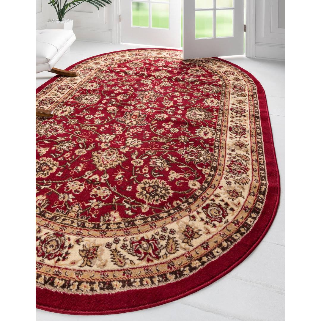 Home Safford Burgundy Area Rug Size: Rectangle 5' X 8' Red