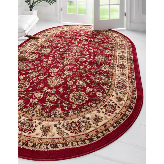 Home Safford Burgundy Area Rug Size: Rectangle 6 X 9 Red