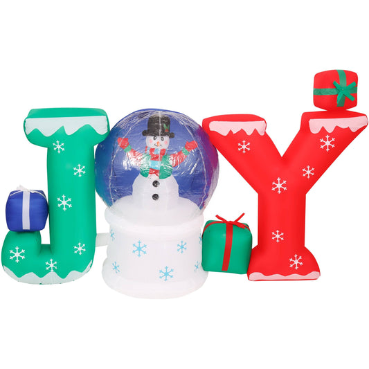Hill Farm 4.5-Ft. Tall Pre-Lit Inflatable Joy Snowglobe