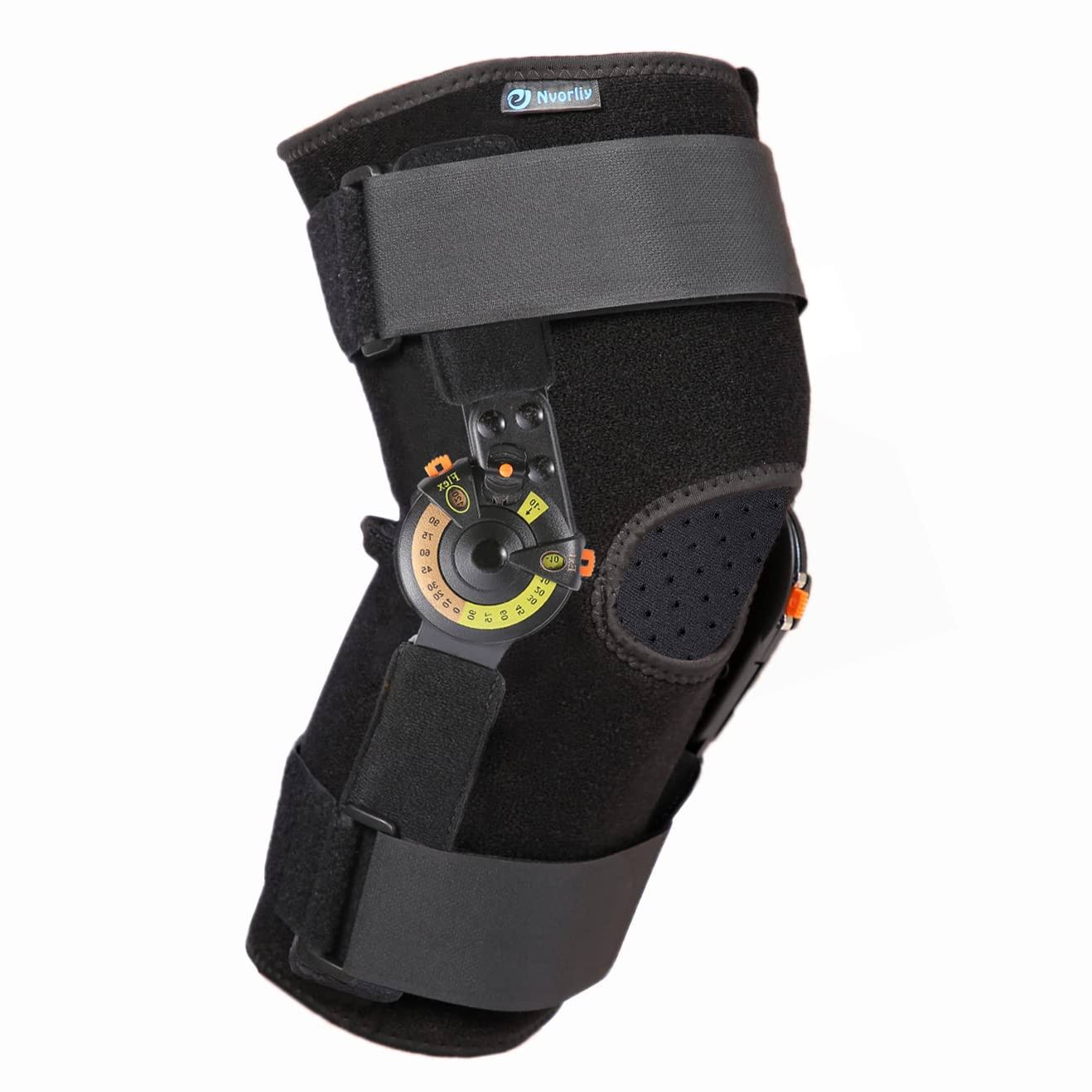 Hinged Rom Knee Brace Adjustable Immobilizer Support For Arthritis