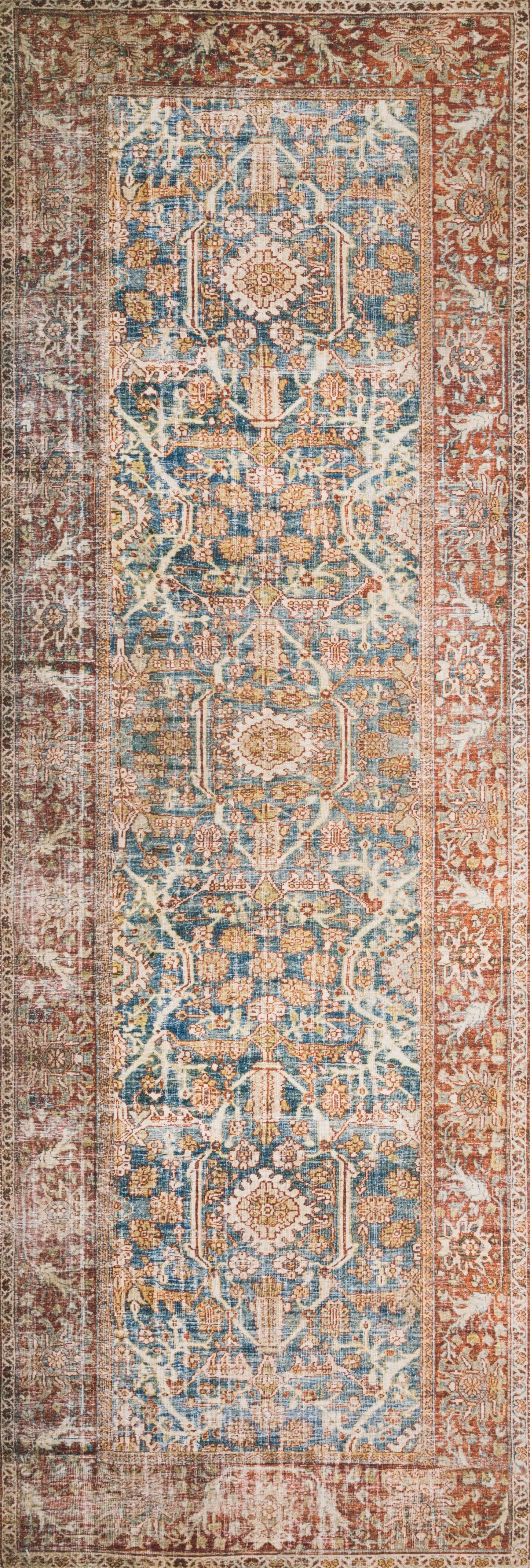 Ii Layla Lay-04 Ocean Rust Rug - 5 Ft X 7 Ft 6 In