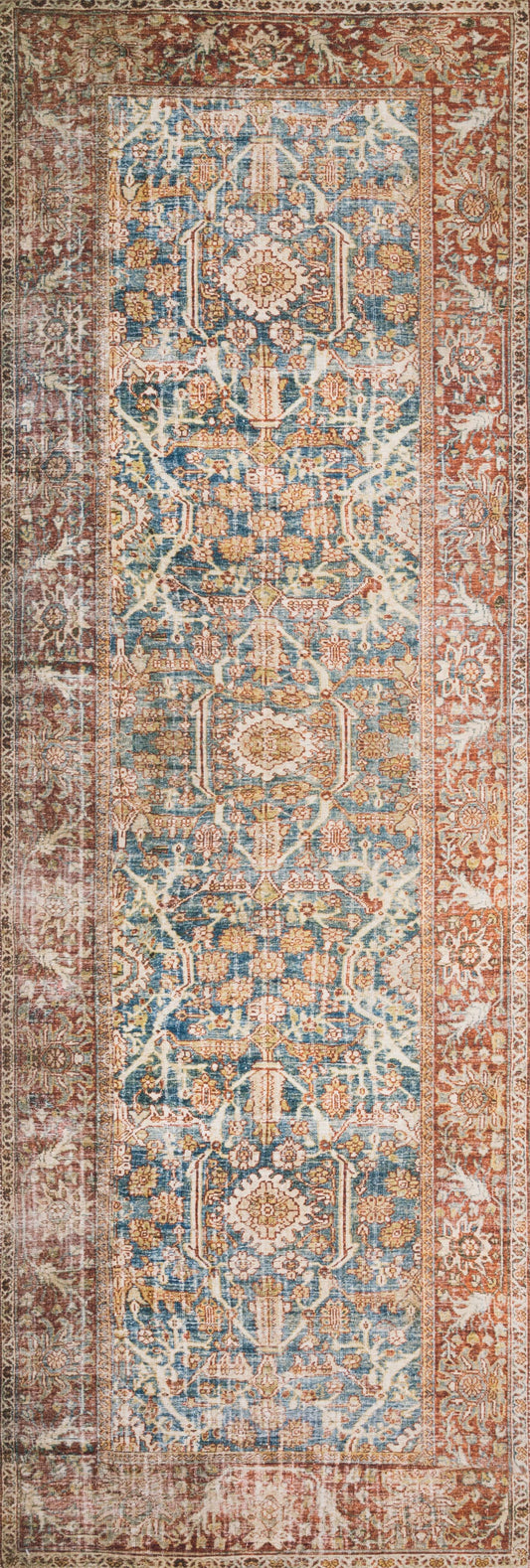 Ii Layla Lay-04 Ocean Rust Rug - 5 Ft X 7 Ft 6 In