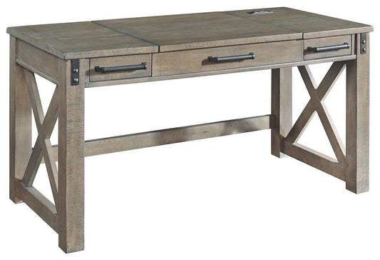 Home Office Lift Top Desk, Gray By Ashley