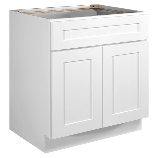 House 561472 Brookings 30-Inch Sink Base Cabinet, White Shaker
