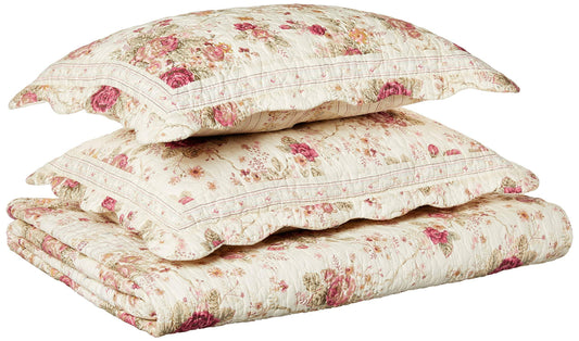 Home Antique Rose Full/Queen Quilt Set
