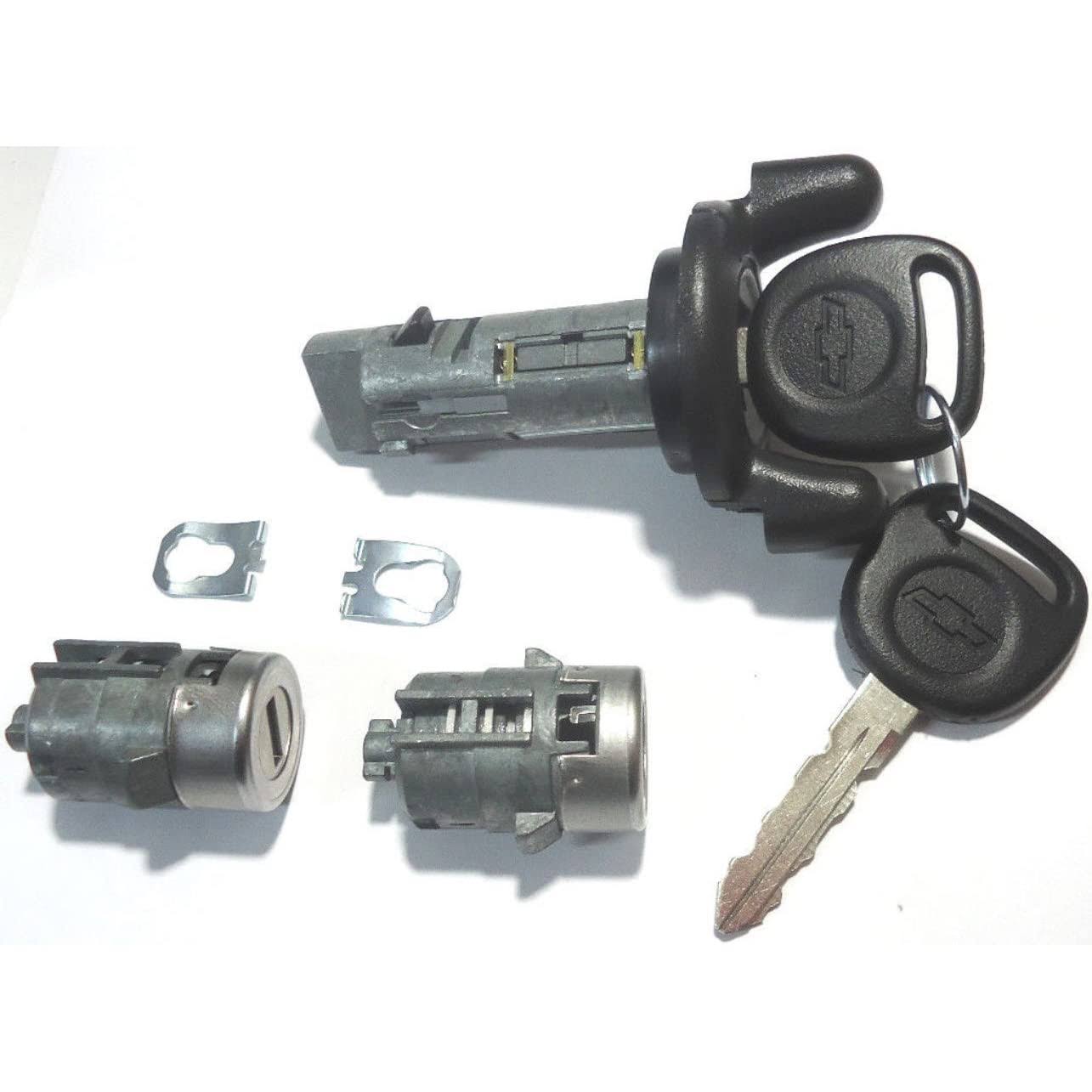 Ignition Switch Lock Cylinder Pair -2 Door Lock Cylinder W/2 Logo Keys
