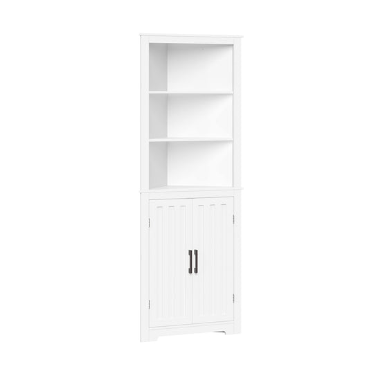 Home Monroe Tall Corner Cabinet - White