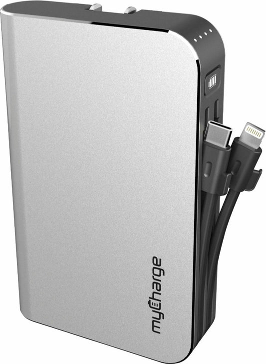Hubmax Universal 10,050 Mah Portable Charger For Most Mobile Devices - Silver