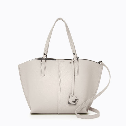 Hudson Bite Size Pebbled Leather Tote In Dove At Nordstrom