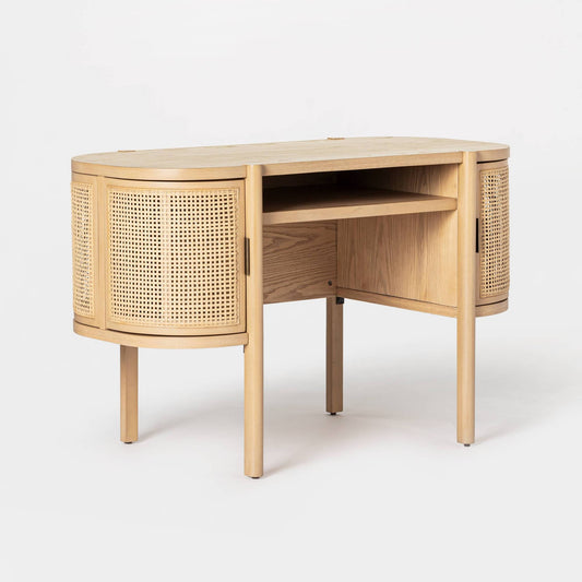 Hills Caned Desk Natural - Designed With Studio Mcgee