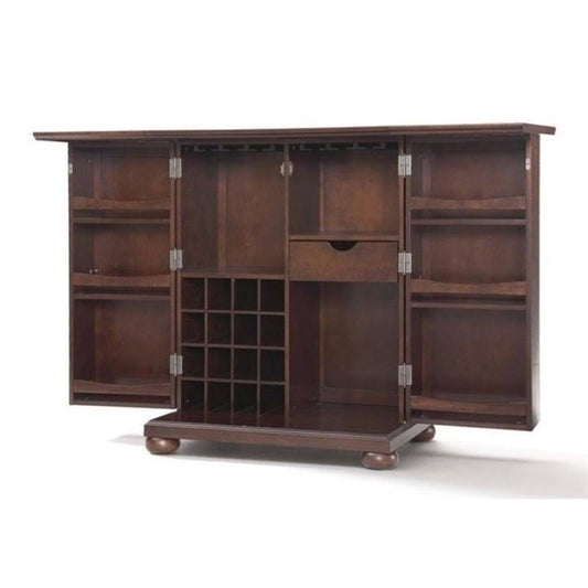 Hill Expandable Home Bar Cabinet, Vintage Mahogany