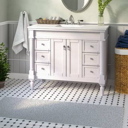 Home Co Deina 42" Single Bathroom Vanity Set Base Finish: Antique White