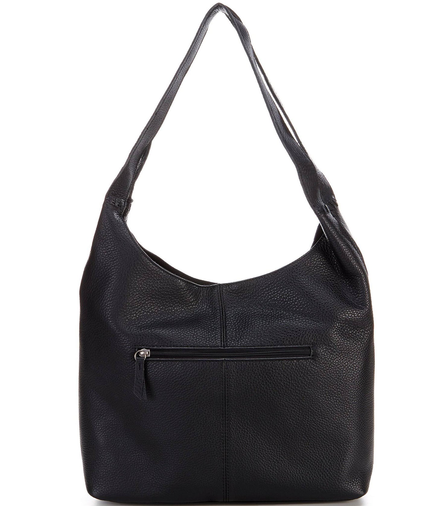 Huntley Leather Hobo Bag, Black