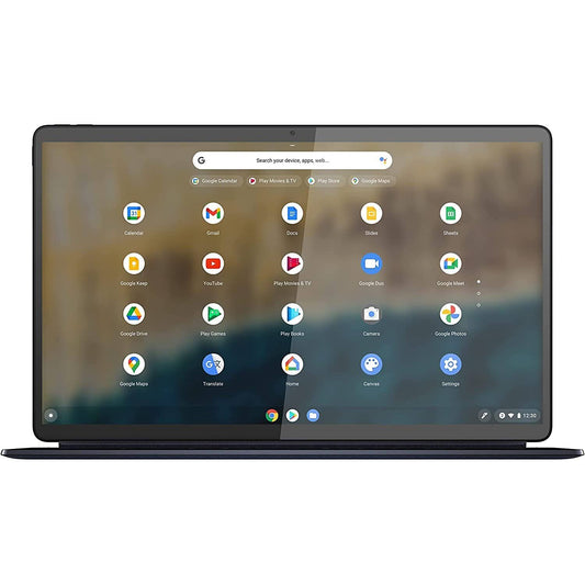 Ideapad Duet 5 Chromebook, Oled 13.3" Fhd Touch Display, Snapdragon Sc7180, 4gb Ram, 64gb Storage, Qualcomm Adreno Graphics, Chrome Os, Abyss
