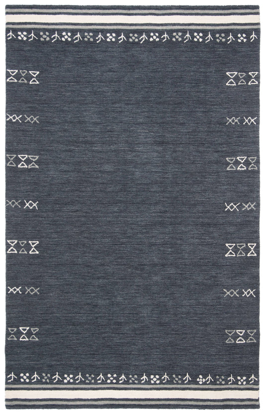 Himalaya Him597h Handmade Charcoal Rug - 4' X 6'
