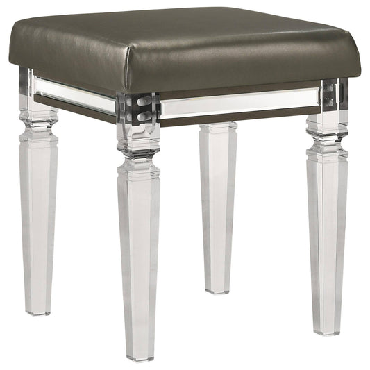 House Furnishings Charlotte Vanity Stool W/ Acrylic Leg