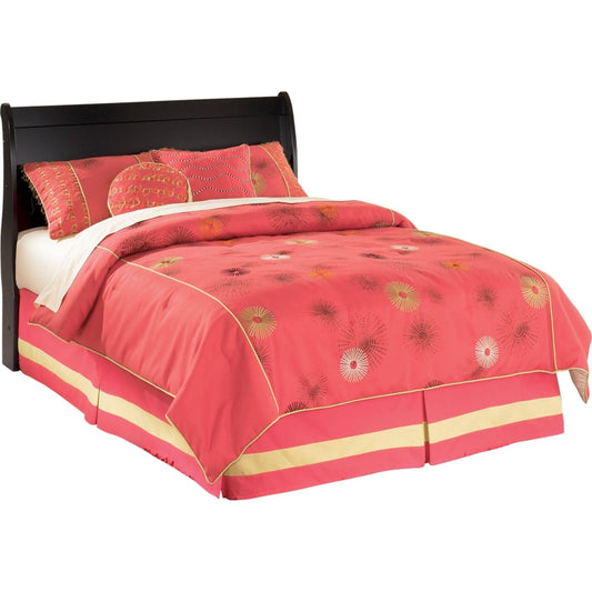 Huey Vineyard Black Full Sleigh Headboard